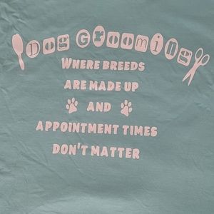 Size XL Teal dog grooming shirt